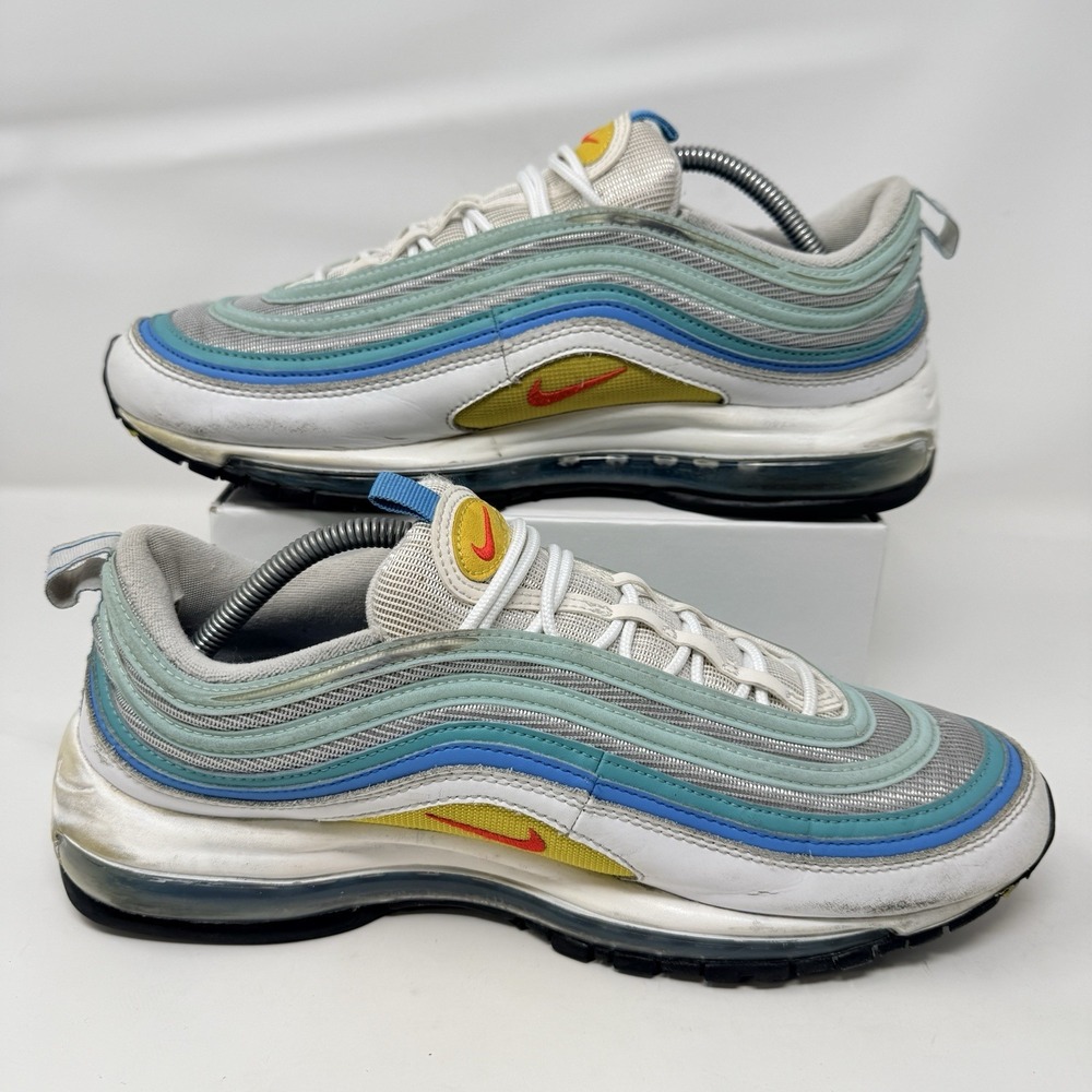 Nike Air Max 97 Spring Floral Mens 11 Shoes Laser Blue Teal Siren Red DQ7644-100 - Picture 3 of 10